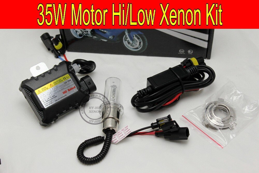 1 set 35 w HID Kit Voor Motor/Motor Bike Bi-Xenon Kit Hi/Low xenon Lampen H6 Motor Kit