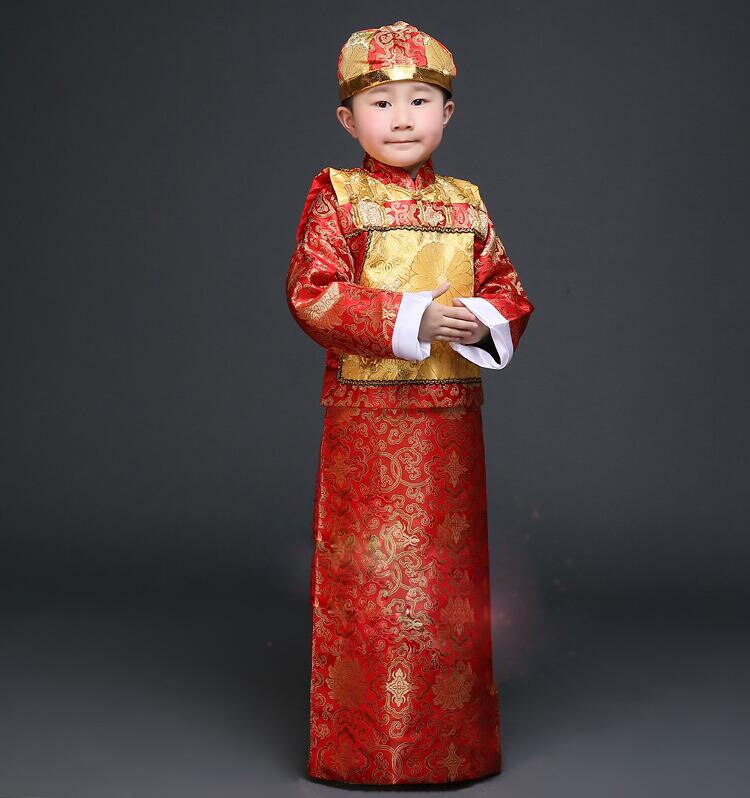 Children Ancient Costume Dance Costumes Clothes Ancient Chinese Costume Men Qing Dynasty Landlord