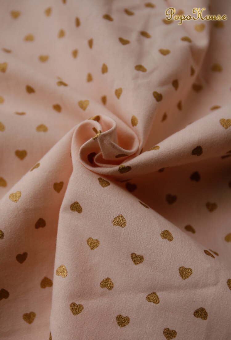 Tissu en coton Mini étoile dorée 50cm x 140cm/pièce, vêtements pour robe chemise, tissu pour rideau de marionnette, matériel fait à la main