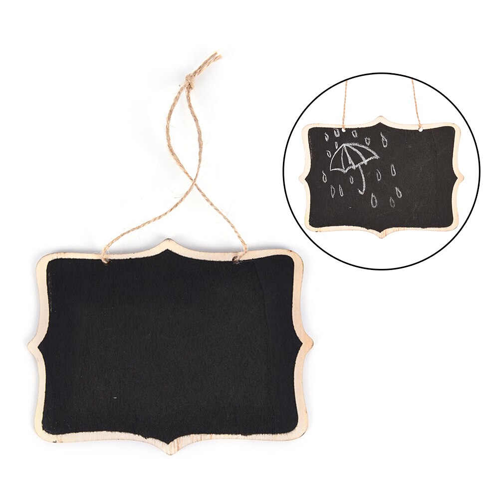 Wall-mount Wooden Black Board With Rope/Wood Blackboard Memo/Message Board