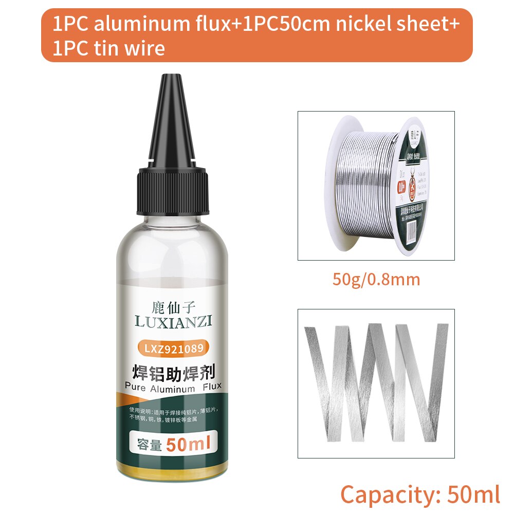 LUXIANZI – Kit de soudure par Flux liquide, pour cuivre, acier inoxydable, fer à souder, Durable, à l&#39;eau, 10ml, 50ml: LXZ921089B