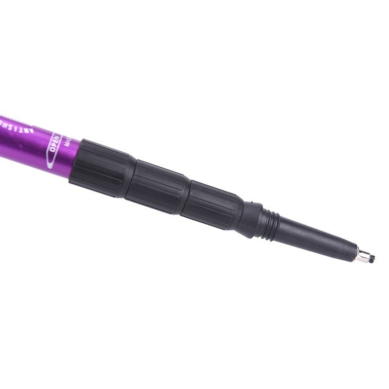 1pc 110cm Anti Shock Nordic Walking Sticks Telescopic Trekking Hiking Poles Ultralight Walking Canes With Rubber Tips Protectors