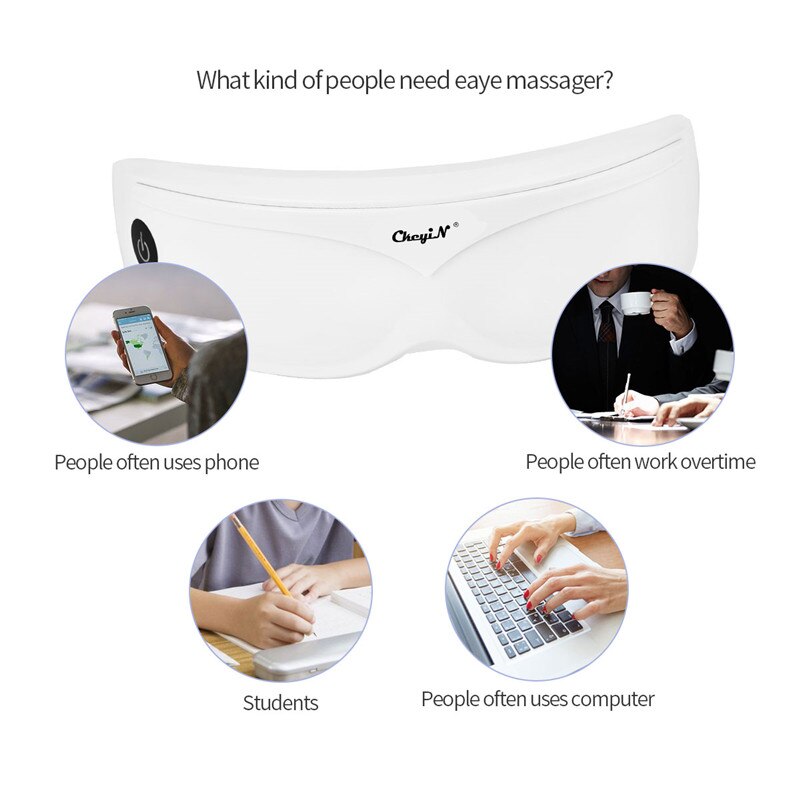 Draadloze Elektrische Trillingen Oog Massager Oogzorg Apparaat Rimpel Vermoeidheid Relief Magnetische Acupunctuur Massage Eyewear Bril P36