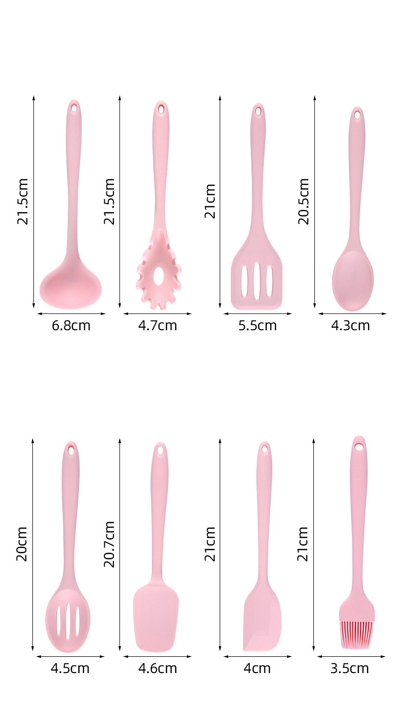 Silicone Kitchen Set 10-Piece Mini Baking Kit Complementary Food Non-stick Spatula Colander Scraper High Temperature Accessories