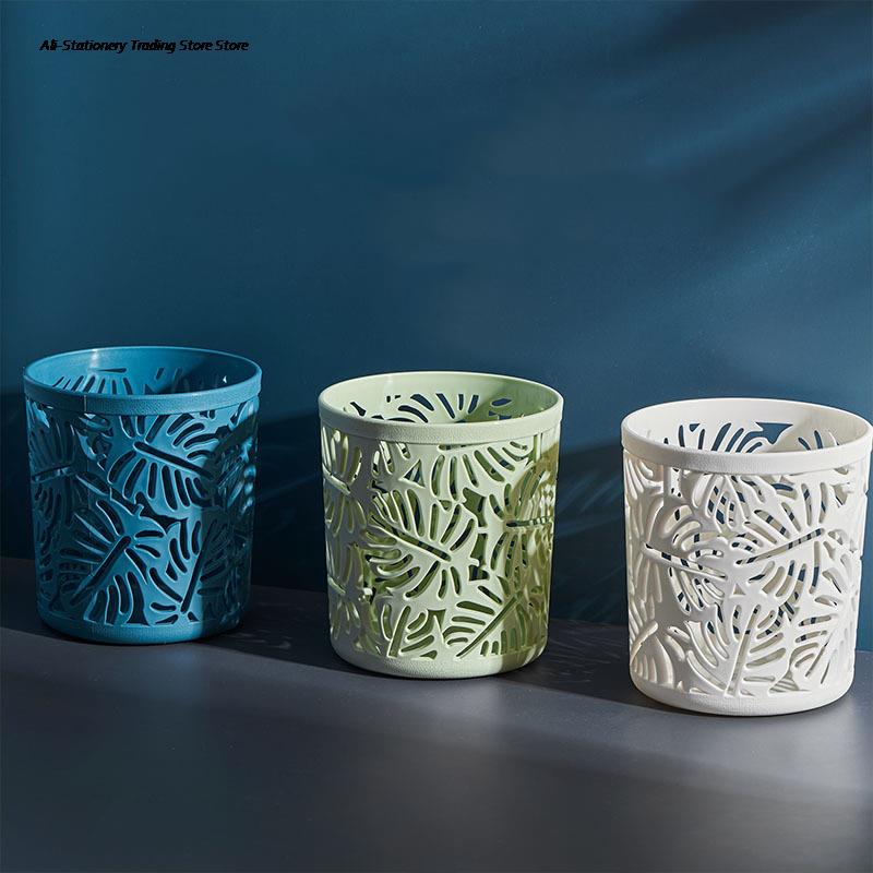 Porte-crayon et Pot en plastique, en dentelle, creux, pour brosse à fleurs, accessoires