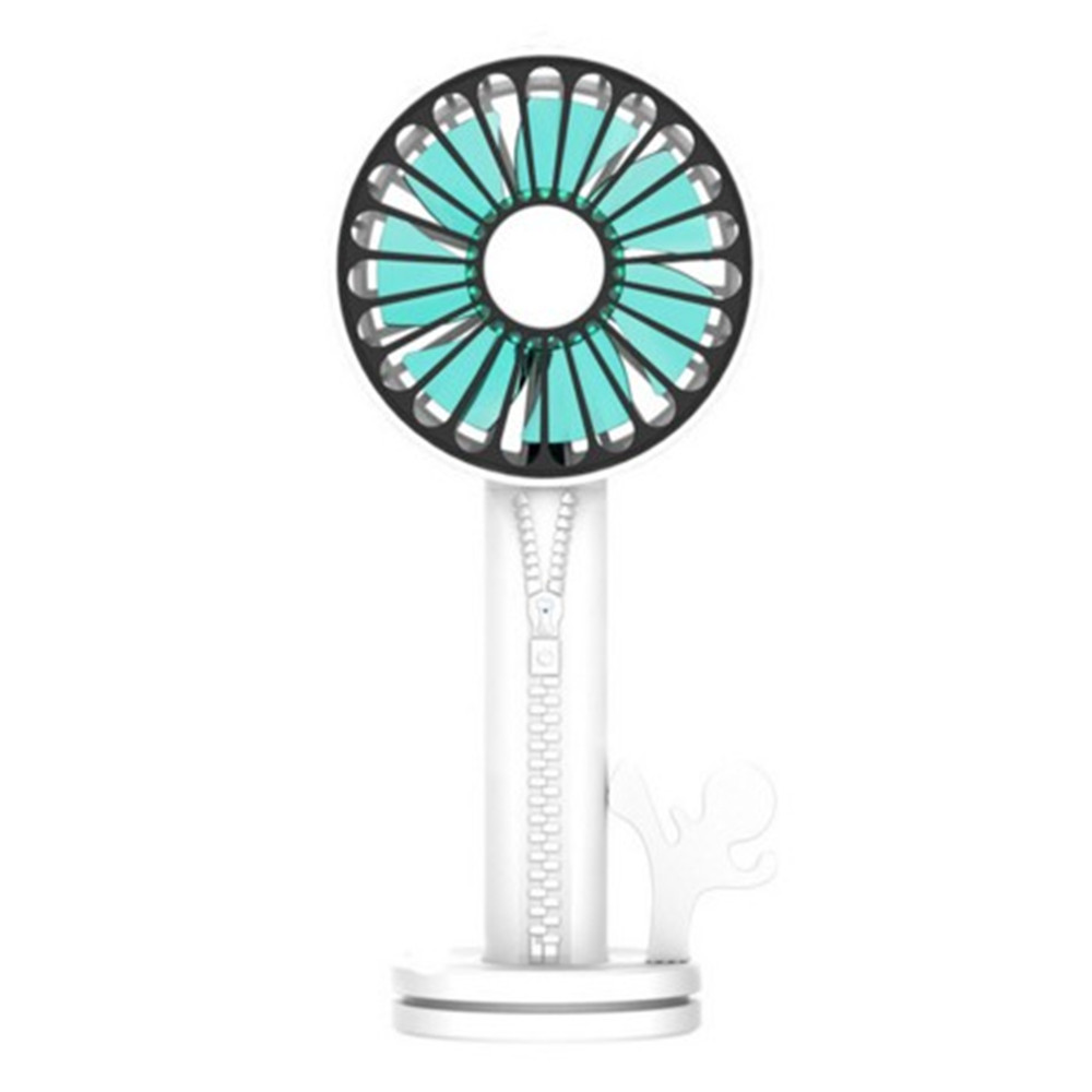 Multifunktions-reißverschlussventilator usb-ladegerät kleiner ventilator handheld im freien mini-make-up tragbarer mini-luftkühlerventilator con: Weiß