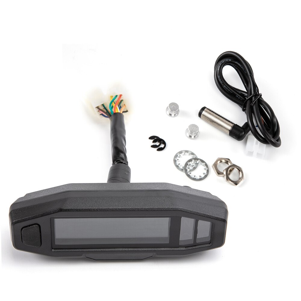 Compteur de Vitesse LCD pour Moto, Odomètre Numérique, Injection Électrique et Carburateur, pour KR200 Russe,: with sensor