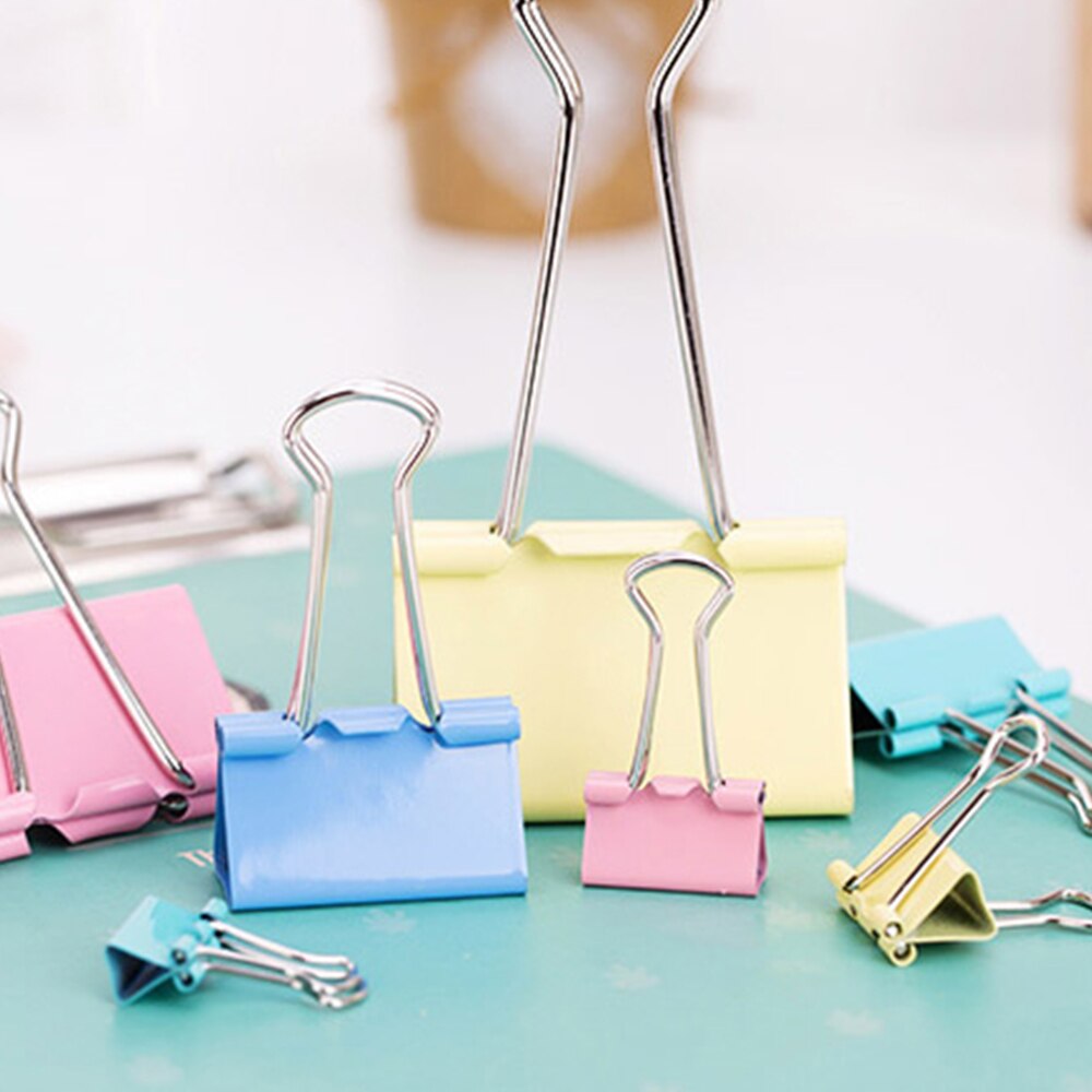Deli Bindmiddelenklemmen Kantoorbenodigdheden Kleurrijke Metalen Bill Clip Kleine Zwaluwstaart Clip Opslag Multi-Standaard Diy Test Papier Ijzer clip