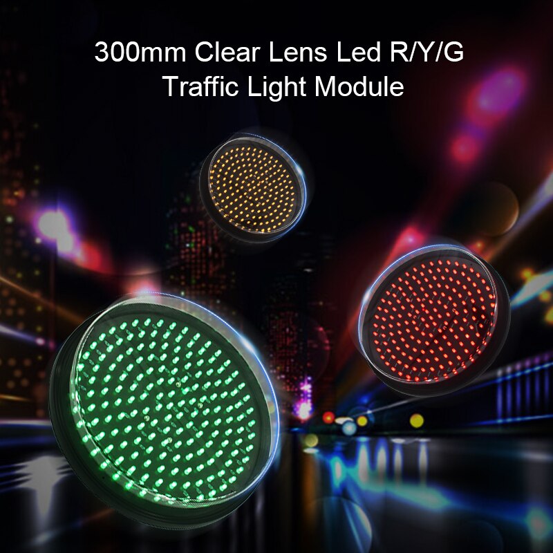 Ce Goedkeuren 12Inch Rood Geel Groene Kleur Verkeer Lamp Signaal Module Led