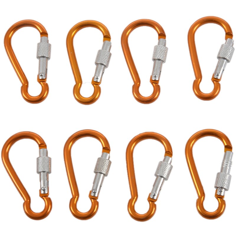 1 Pcs Paracord 550 Parachute Rope 7 Core Strand Purple 25FT & 8 Pcs Spring Clip Snap Carabiner Hook With Karabiner