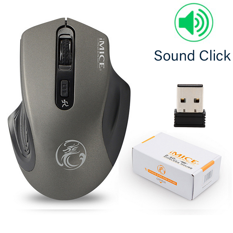 Wireless Mouse Silent Computer Mouse Wireless Ergonomic Mouse USB PC Mause Optical Mice Noiseless Button for PC Laptop Computer: 4