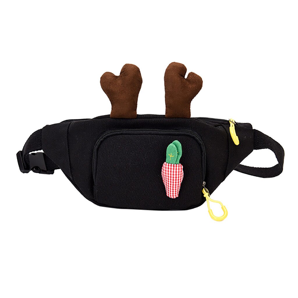 Kawaii brust Taschen frauen Sport Taille SchöNe Leinwand Tasche Schulter Brust Taschen Taille Packungen Tasche Karikatur Gürtel Packungen *: 1