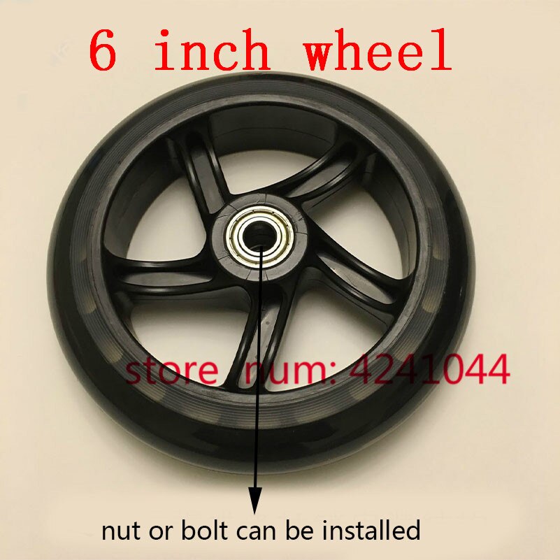 6 inch wheels 145 mm polyurethane silent skateboard wheels for small pull car luggage cart shopping cart 6'' caster wheels