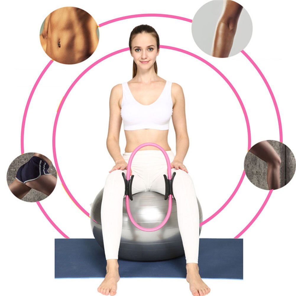 Yoga Pilates Ring - Dual Grip Resistance Circle for Thighs & Legs - Fitness Exercise Equipment