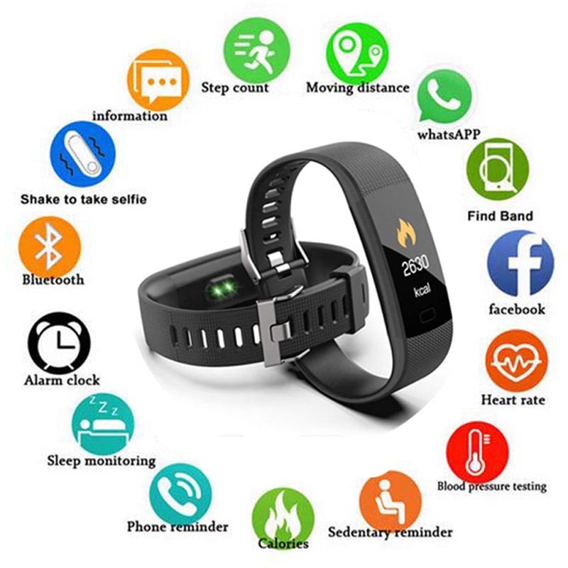 Id115plus inteligente pulseira pedômetro bluetooth monitor de freqüência cardíaca relógio de fitness rastreador smartbracelet para android/ios