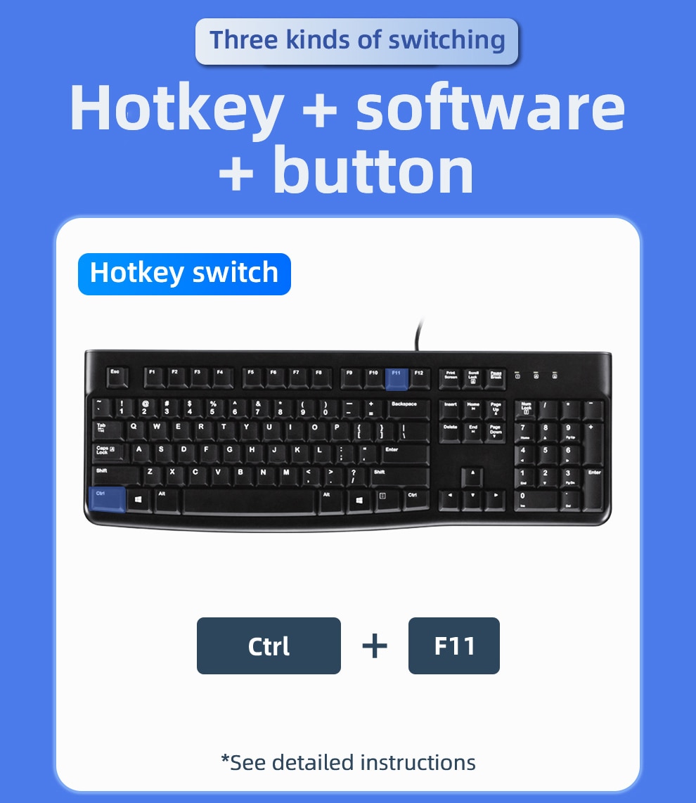 Unnlink 2/4 Ports USB Switch Selector Hotkey 2/4 PCs Computers Laptops Share USB Device Switcher Box For U Disk Scanner Printer