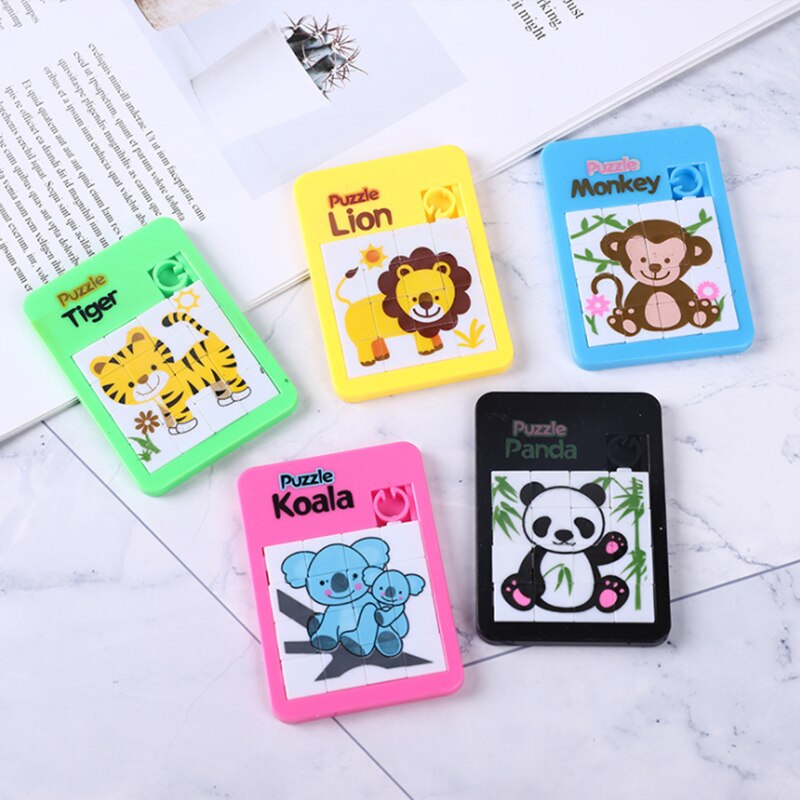 1Pc Vroege Educatief Speelgoed Te Ontwikkelen Voor Kinderen Jigsaw Digitale Nummer 1-16 Dier Cartoon Puzzel Game Brain Oefening mini Speelgoed