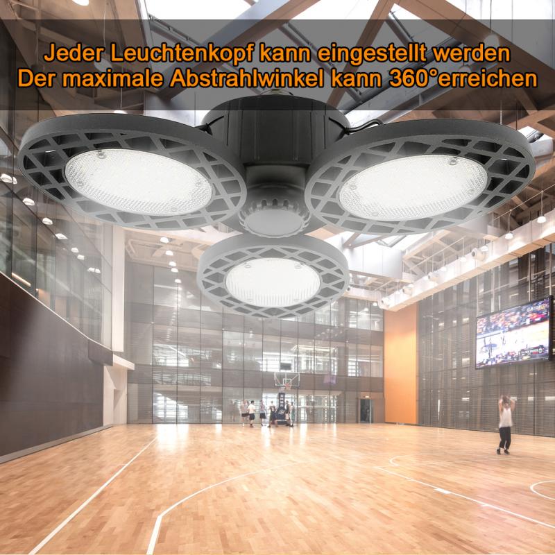 2-pack LED-garageverlichting, 15.000 lm, 6500 K, plafondlamp met bewegingssensor en 6 vervormbare lampen, E26/E27 schroefgarageverlichting, superheldere winkelverlichting voor kelder en magazijn | NL 2-pack LED-garageverlichting, 15.000 lm, 6500 K, plafondlamp met bewegingssensor en 6 vervormbare lampen, E26/E27 schroefgarageverlichting, superheldere winkelverlichting voor kelder en magazijn | NL