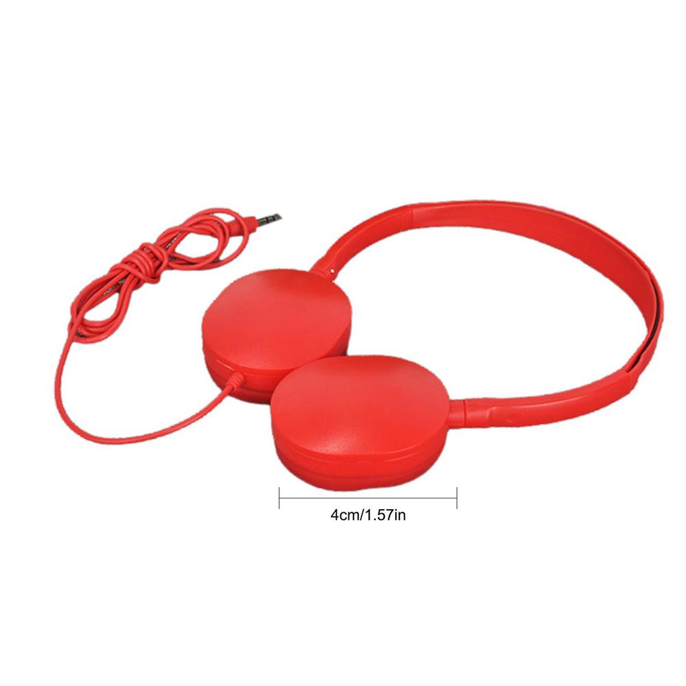 Headsets Voor Kinderen Bedrade Netwerkklasse Hoofdtelefoon Met 3.5Mm Stekker Universele Sport Muziek Headsets Voor Kinderen: Rood