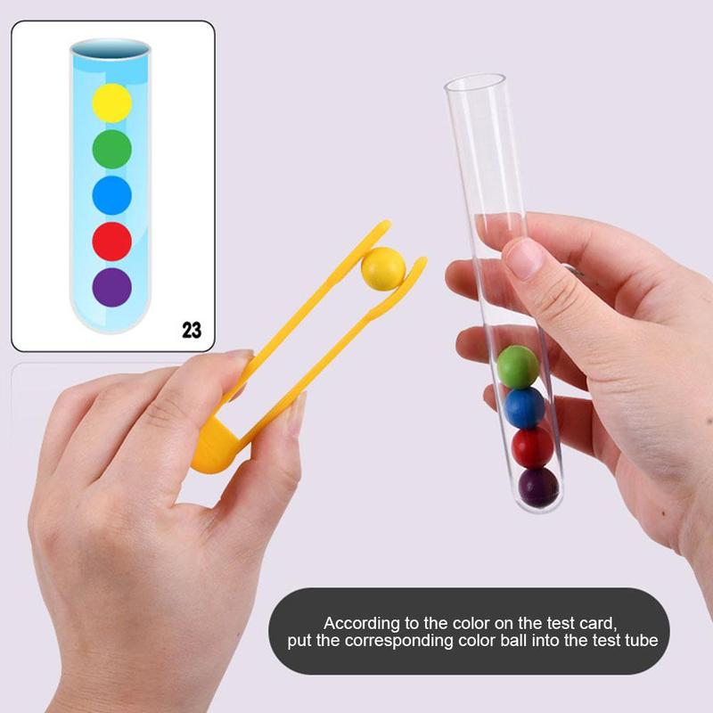 Kleuterschool Clip Kralen Kleur Cognitieve Onderwijs Aid Reageerbuis Hand Fijne Motor Training Vroege Onderwijs Educatief Speelgoed