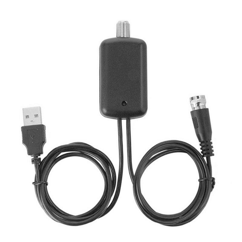 Kebidumei amplificador de sinal de tv, fácil instalação, hd digital, para cabo de tv fox, antena hd canal 25db, amplificador de sinal de tv: Preto