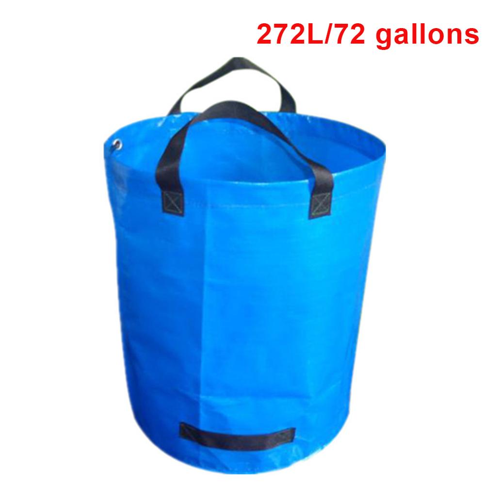 Havefaldne blade affaldspose løvfældende grenbladopsamlingspose foldning og opbevaring af flad container: Blå