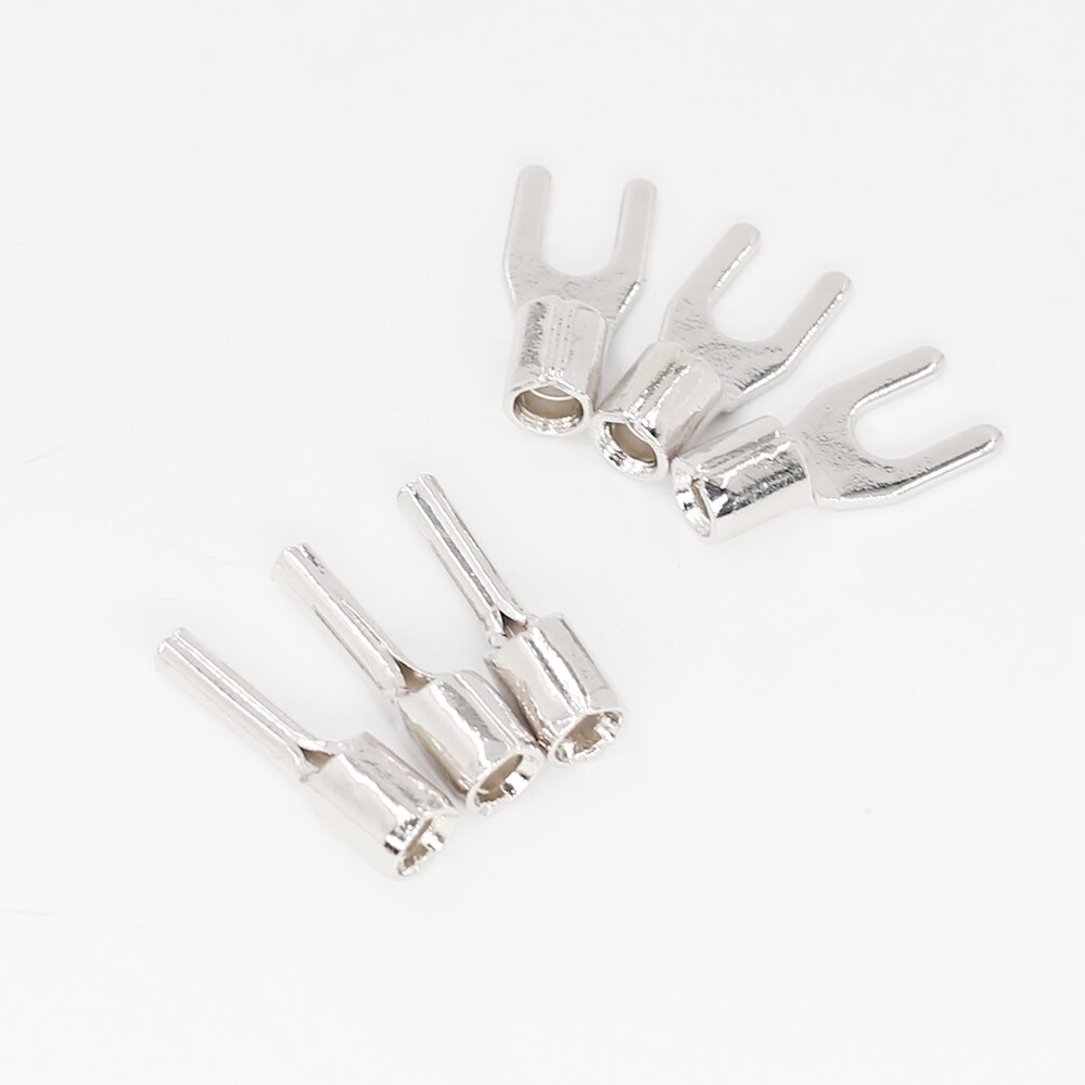 Viborg alta qualidade vp201r + vp202r puro cobre ródio chapeado high-end conector de alimentação para y lug terminal 3 pá + 3banana