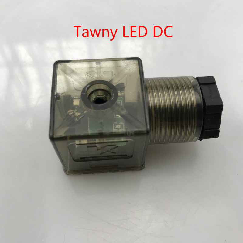 5 stk/parti hydraulisk magnetventilplugg elektromagnet koblingsboks linje-kontaktplugg til ventil magnetspoler kontakt: Hvit