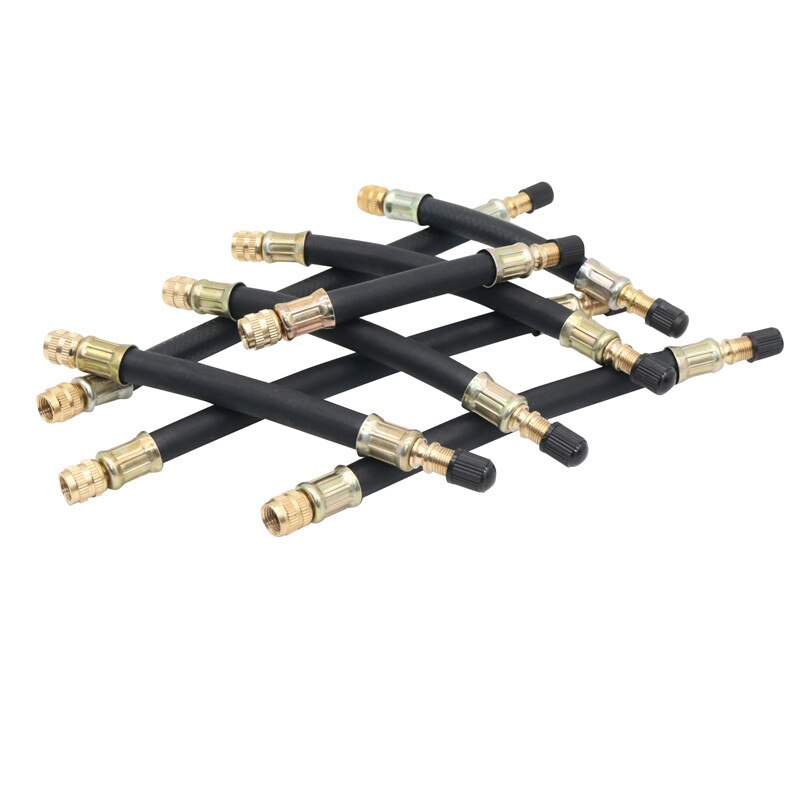 Vário trançado flexível mangueira de pneu válvula de borracha inflável mangueira fio de aço rodas carro pneu válvula hastes extensões tubo adaptador