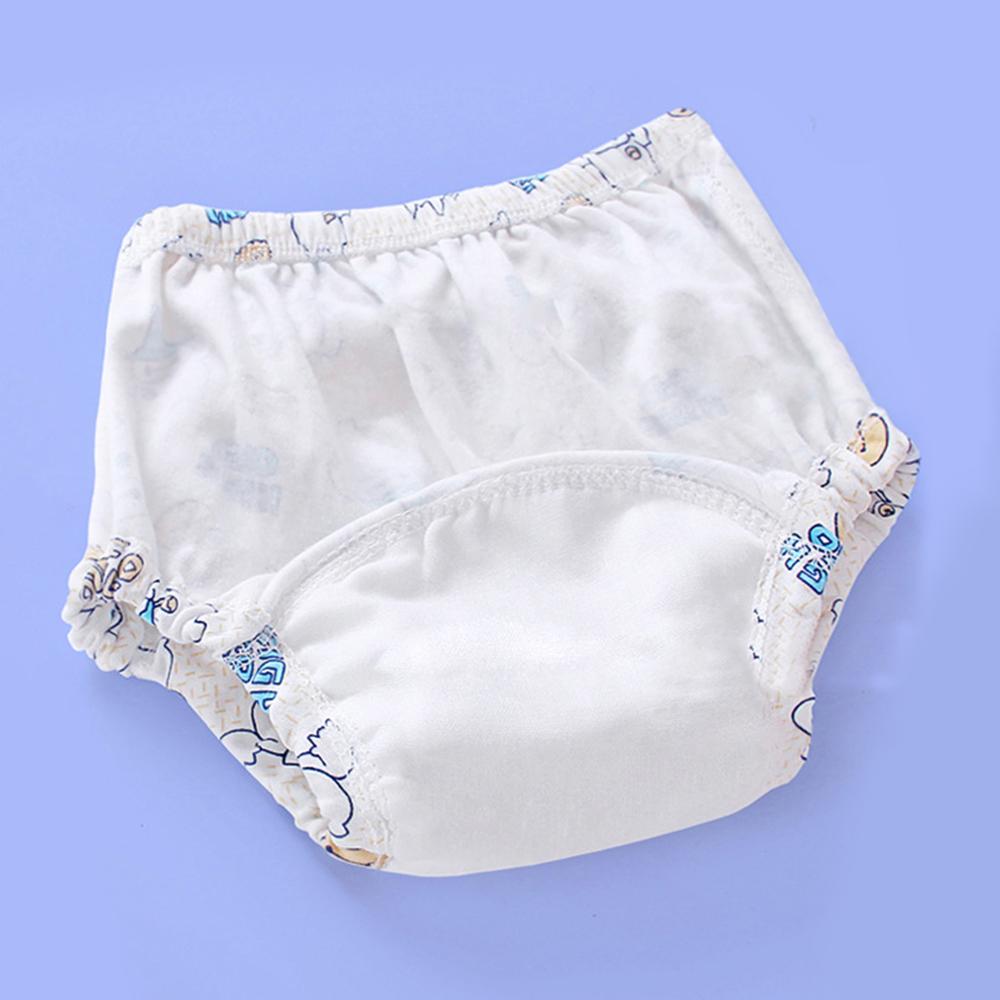 ROUND CLEAR Baby Diaper Cotton Cartoon Practice Pants Training Waterproof Breathable Cloth Diaper for Child L(13-16KG)