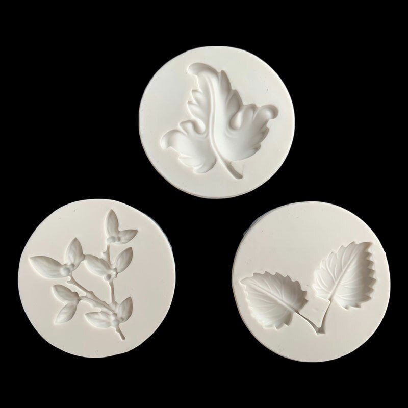 Cake Border Silicone Flower Leaf Fondant Mold Cake Decorating Tool Cupcake Chocolate Candy Clay Moulds Kitchen Baking Molds