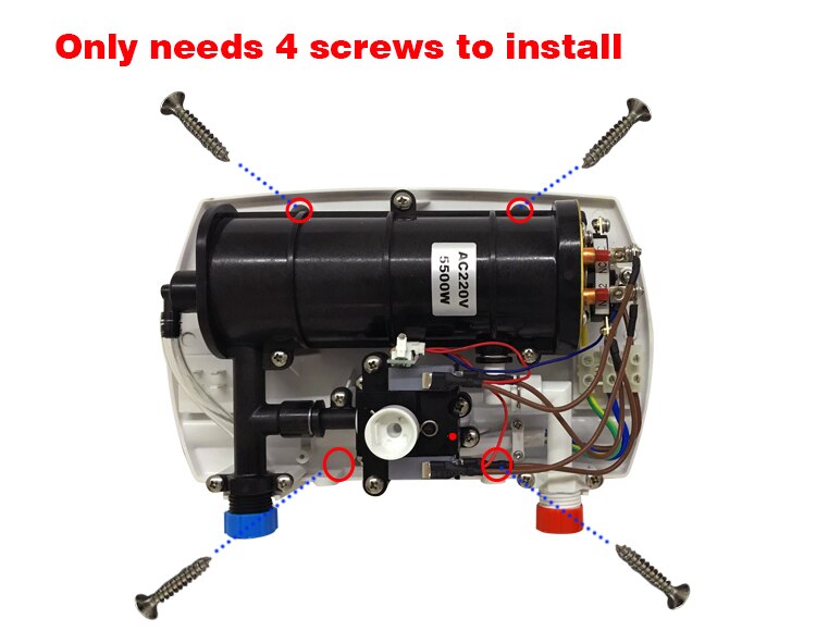 Cheap 3000W saving energy hand wash tankless instant electric water heater for kitchen