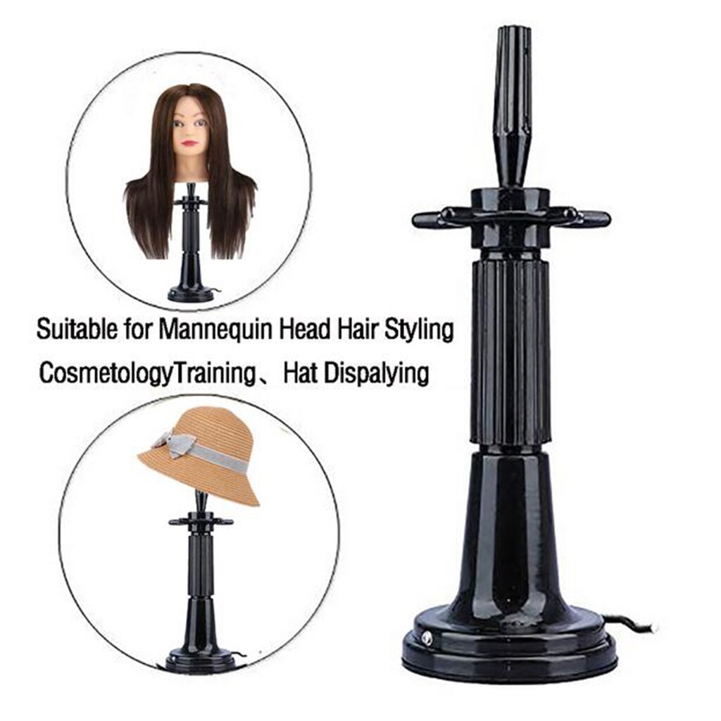 Support de tête de Mannequin de bureau, support d&#39;affichage de bonnet de perruque pour formation de coiffure, 38cm, noir