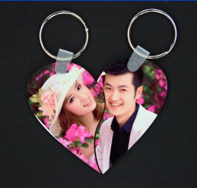 metal key ring for sublimation blank keychain for heat transfer blank consumable materials style 10pieces/lot: heart