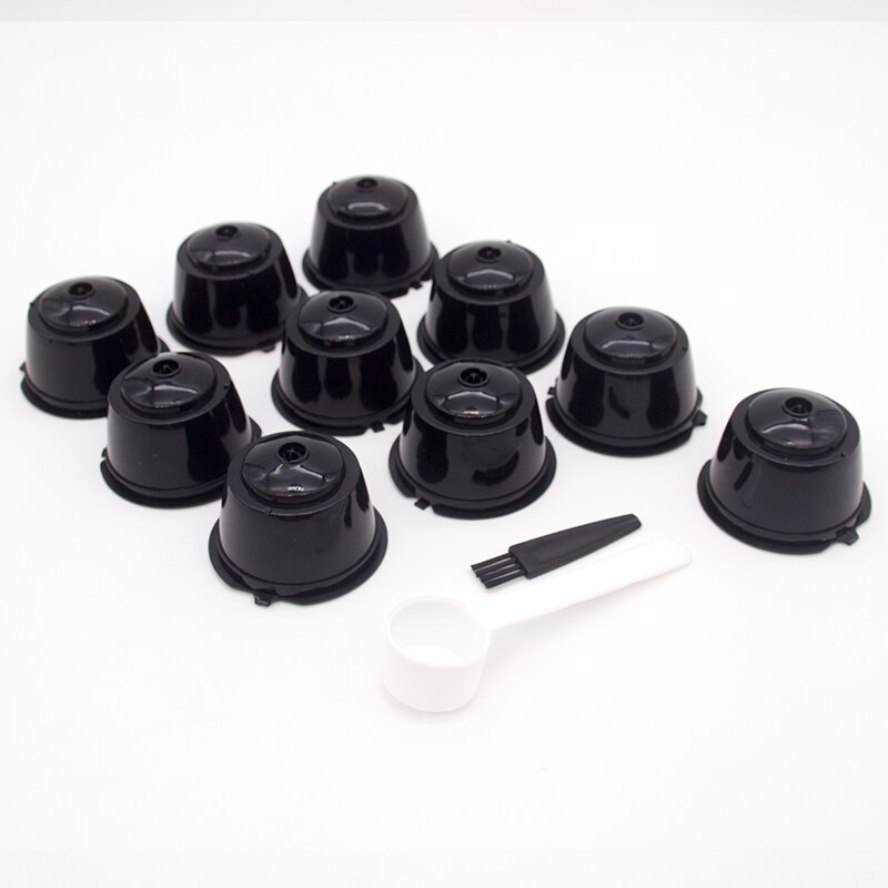 5PCS Refillable Capsules for Nescafe DOLCE GUSTO Coffee Capsules Reusable Filter with Spoon Brush Coffee Pods
