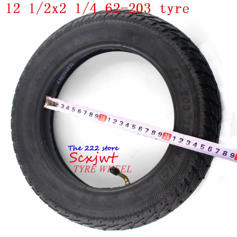 12 tum 12 1/2 x 2 1/4 cykel fällbar elhjul däck 12 1/2 x 2 1/4 62-203 däck innerrör passar många gas-scooter e-cykel