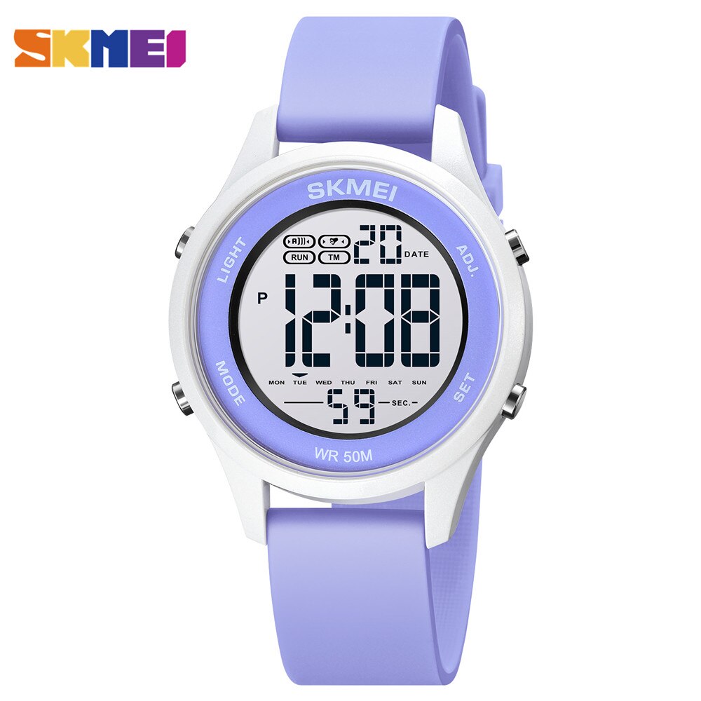SKMEI LED Licht Digital Kinder Sport Uhren Stoppuhr Kalender 50M Wasserdichte Kinder Armbanduhren Für Jungen Mädchen Wecker: style 8
