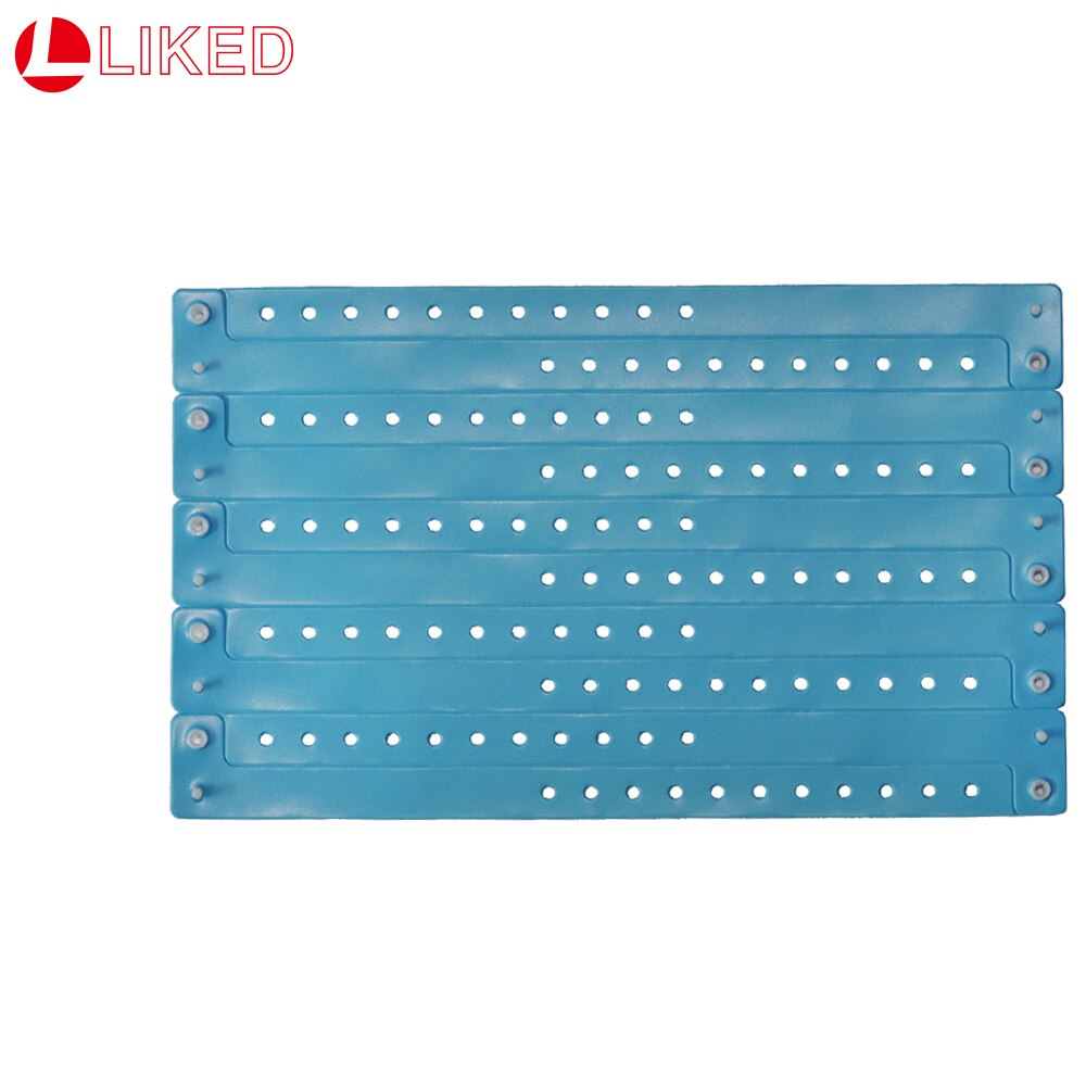 Blauwe Plastic Polsbandjes-100 Count Meer Stevige Polsbandjes Voor Partijen Events Identiteit Tag 16Mm X 250Mm