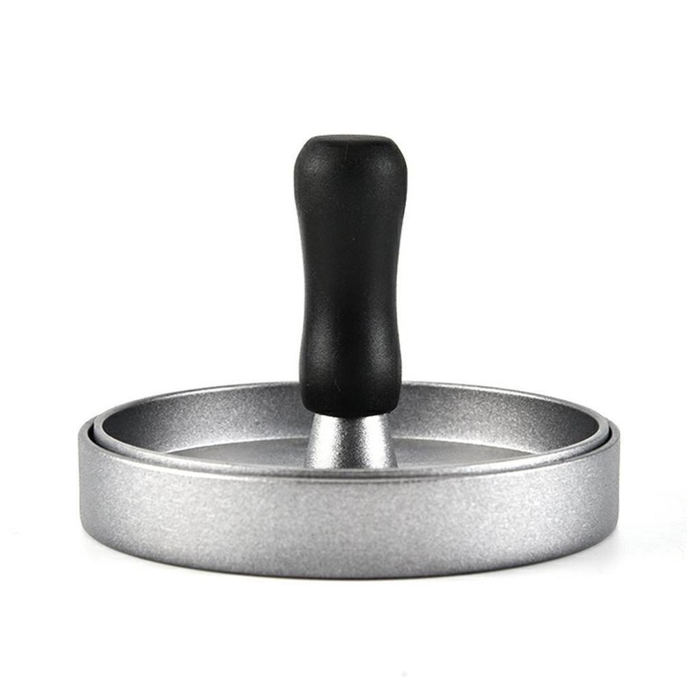 Nonstick metall hamburger trykk hjem kjøkken 11cm burger patties biff lammekoteletter manuell trykk runde form combo kjøttverktøy