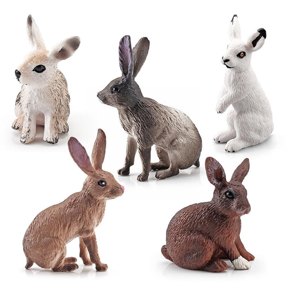 Simulation Forest Animal Rabbit Model Mini Farm Ranch Desktop Model Static Simulation Decoration Rabbit Decoration Hare B9e7