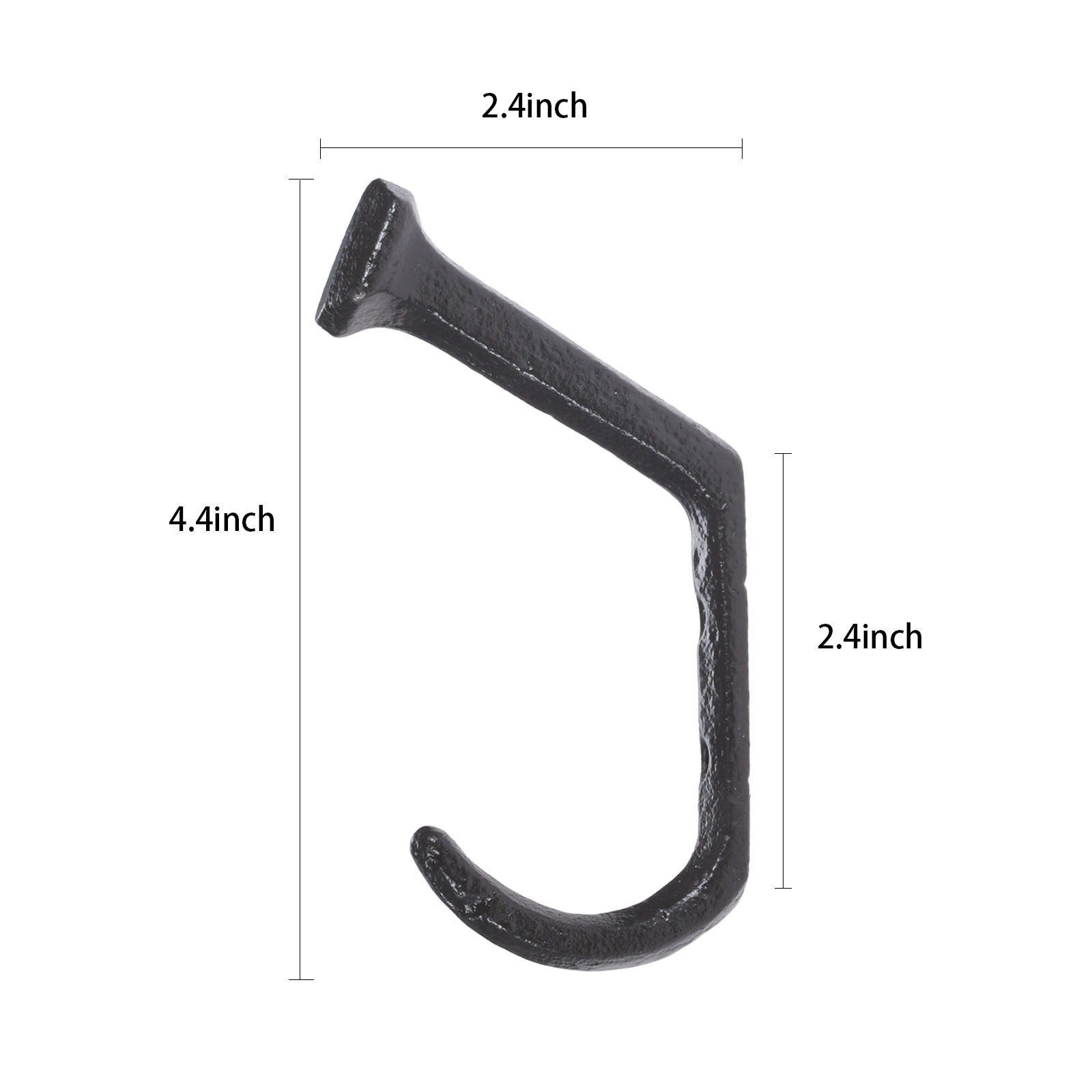 Ganchos grandes de hierro fundido para colgar ropa, abrigo, sombrero, bolsa, toalla, colgador de pared para baño, 4/6/8/10 Uds.