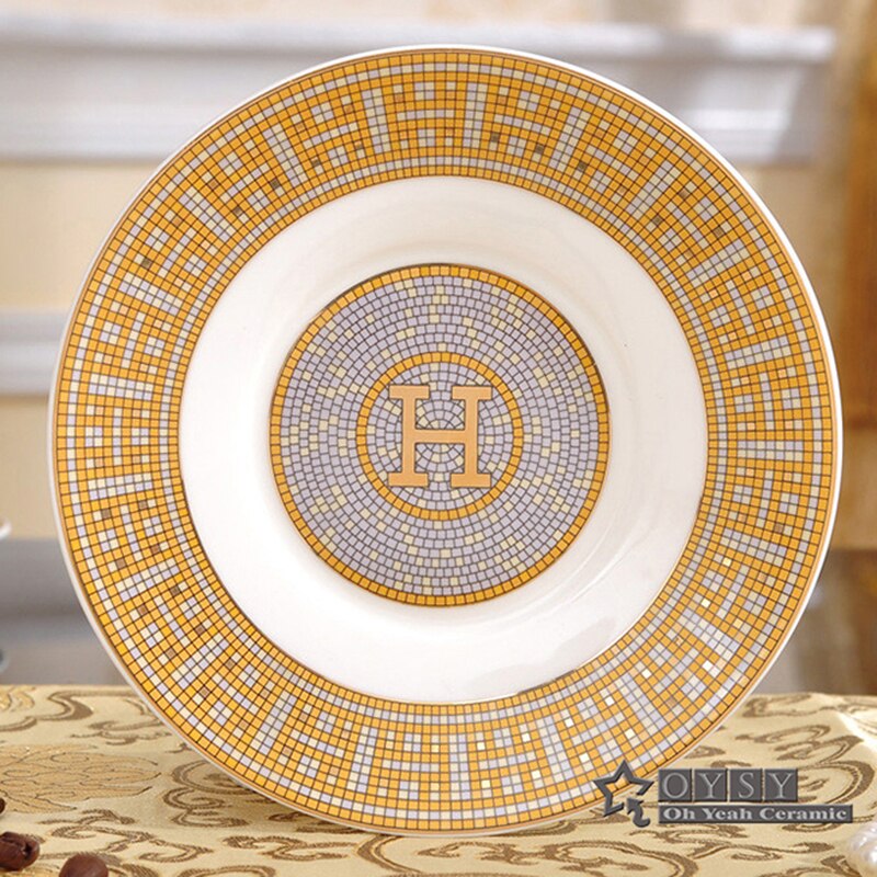 Porseleinen Kop En Schotel Bone China Koffie Set Mark Mozaïek Schets In Goud Thee Kop En Schotel Set schotel Set