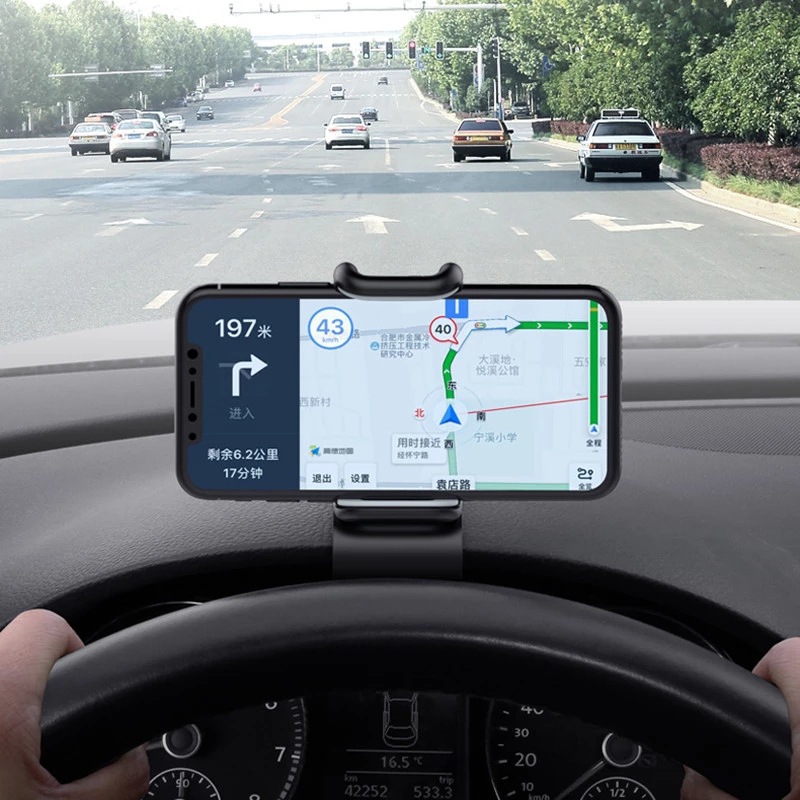 360-rotatie autotelefoonhouder Gemakkelijke clip Mount Stand Panel Multi Universele Dash Board GPS-ondersteuning Navigatie Mobiele beugelhouder