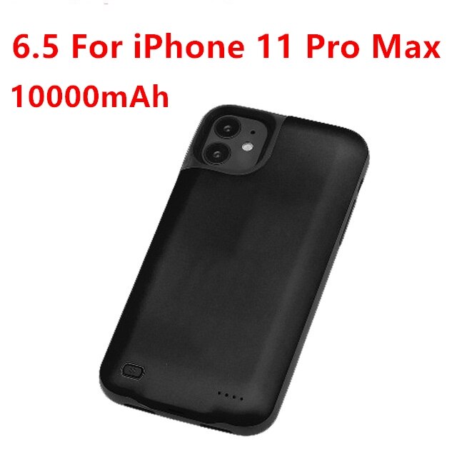 10000mAh Battery Charger Case For iphone 6 6s 7 8 Plus X S Power Bank Charging Case For iphone 11 Pro Max 11pro power bank Case: 11Pro Max Black