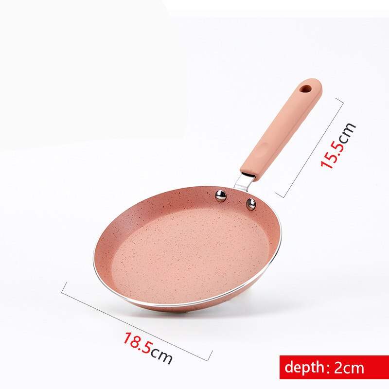 Non Stick Koekenpan Layer Cake Maken Pan Met Handvat Crêpe Pan Gebakken Biefstuk Voor Inductie Kookplaat Gas kachel Opening Fire: 26cm / Pink