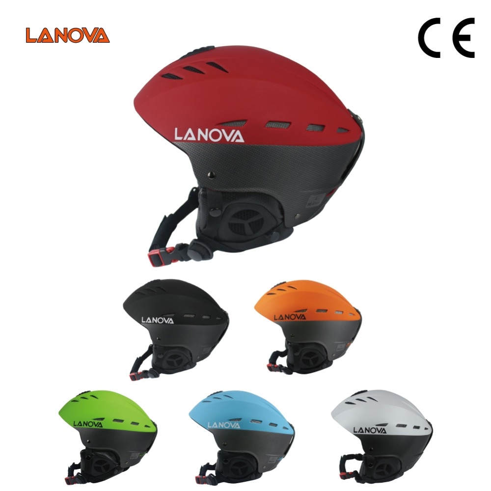 LANOVA Red Professionele Ski Helm Volwassen Ski Helm Man Schaatsen Skateboard Helm Multicolor Sneeuw Sport Helmen M/L size