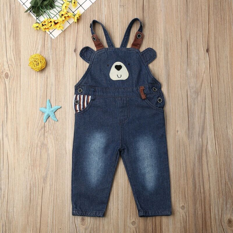 Toddler Infant Boys Long Pants Denim Overalls Dungarees Kids Baby Boy Jeans Jumpsuit Clothes Clothing Playsuit Trousers