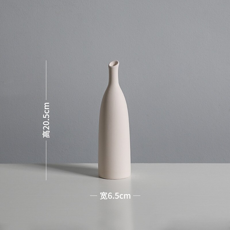 Nordisk dekorasjon hjem vanlig keramikk vase hvit vase minimalistisk dekorasjon mini keramikk vase stue dekorasjon tilbehør: C
