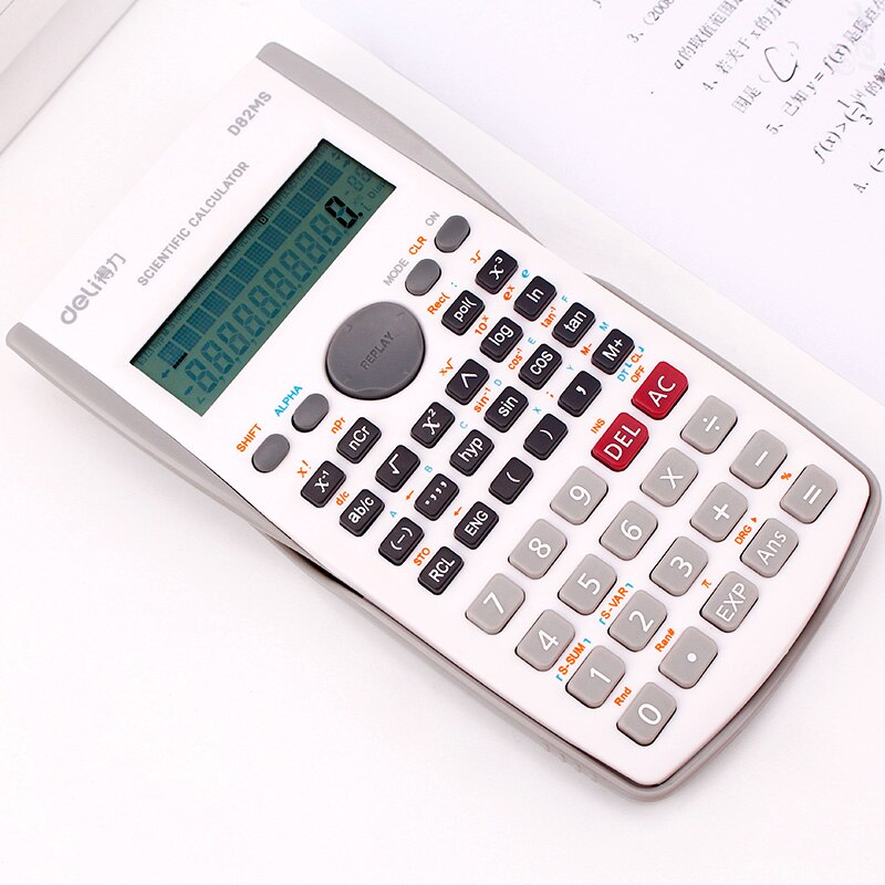 Uds Deli D82MS estudiante Multi-función calculadora Calculadora financiera examen en la Universidad de la computadora: gray