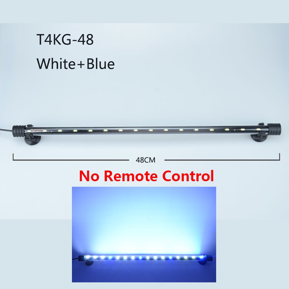 RGB Aquarium licht 18-59cm fernbedienung tauchen lampe Bunte lampe 90-260v lampe für pflanzen fisch tank ätherisches Amphibien verwenden: 48 BlueWhite
